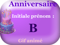 Gifs animés - anniversaire - prénoms avec initiale B