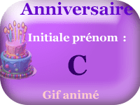 Gifs animés - anniversaire - prénoms avec initiale C