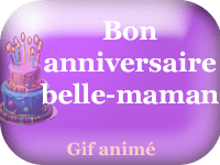 Gifs animés - joyeux anniversaire belle maman