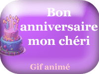 Gifs animés - joyeux anniversaire mon chéri