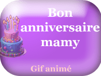Gifs animés - joyeux anniversaire mamy