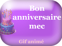 Gifs animés - joyeux anniversaire mec