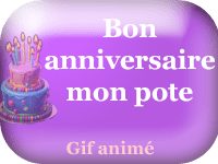 Gifs animés - joyeux anniversaire mon pote