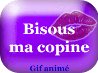 Gifs animés - bisou ma copine