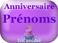 Gifs animés gratuits - Anniversaire avec prénoms