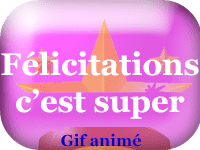 Gifs animés - Félicitations, c'est super