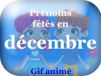 Gifs animés gratuits - prénoms fêtes en décembre