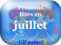 Gifs animés gratuits - prénoms fêtes en juillet