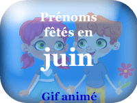 Gifs animés gratuits - prénoms fêtes en juin