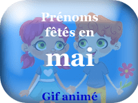 Gifs animés gratuits - prénoms fêtes en mai