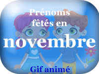 Gifs animés gratuits - prénoms fêtes en novembre