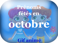 Gifs animés gratuits - prénoms fêtes en octobre