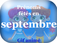 Gifs animés gratuits - prénoms fêtes en septembre