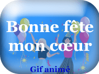 Gifs animés - Bonne fête mon cœur