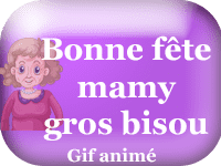 Gifs animés - Bonne fête mamy - gros bisou