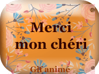 Gifs animés - Merci chéri