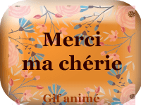 Gifs animés - Merci chérie