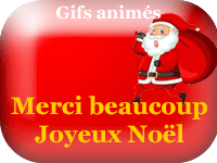 Gifs animés - Merci beaucoup, Joyeux Noël
