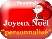 Gifs animés - Joyeux Noël - avec prénom personnalisé