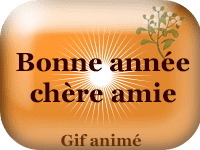 Gifs animés - Bonne année chère amie