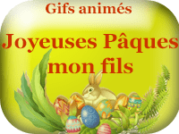 Gifs animés - Joyeuses Pâques mon fils