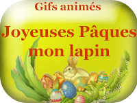 Gifs animés - Joyeuses Pâques mon lapin