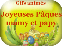 Gifs animés - Joyeuses Pâques mamy et papy