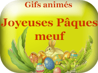 Gifs animés - Joyeuses Pâques meuf