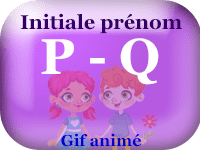 Gifs animés -  - prénoms avec initiale P & Q