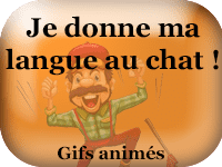 Gifs animés - Je donne ma langue au chat
