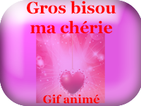 Gifs animés - gros bisou ma chérie