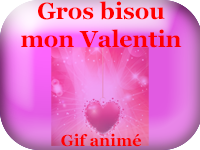 Gifs animés - gros bisou mon Valentin