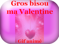 Gifs animés - gros bisou ma Valentine