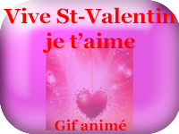 Gifs animés - vive Saint Valentin, je t'aime