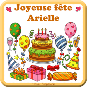 gif animé - Bonne fête Arielle Bonne fête Arielle