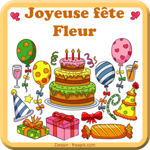 gif animé - Bonne fête Fleur Bonne fête Fleur