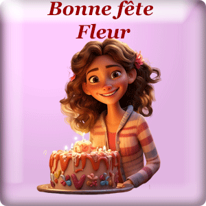 gif animé - Bonne fête Fleur Bonne fête Fleur