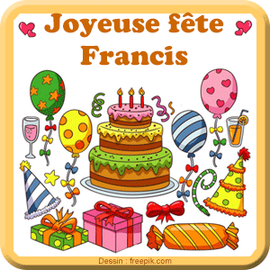gif animé - Bonne fête Francis Bonne fête Francis