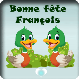 gif animé - Bonne fête François Bonne fête François