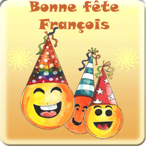 gif animé - Bonne fête François Bonne fête François