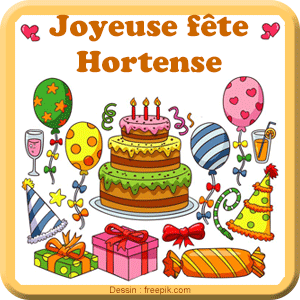 gif animé - Bonne fête Hortense Bonne fête Hortense