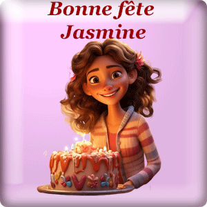 gif animé - Bonne fête Jasmine Bonne fête Jasmine