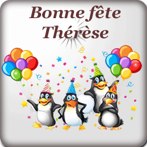 gif animé - Bonne fête Thérèse Bonne fête Thérèse