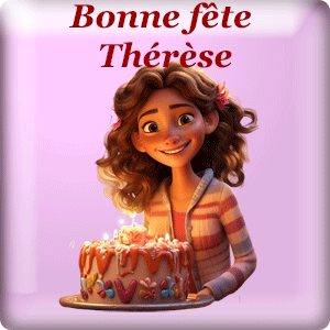 gif animé - Bonne fête Thérèse Bonne fête Thérèse