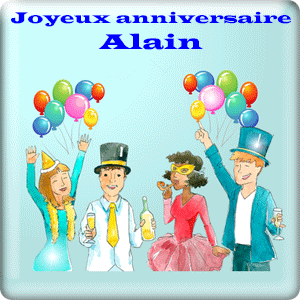 gif animé - anniversaire Bon anniversaire Alain