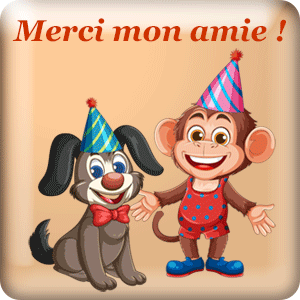Gif animé : Merci mon ami